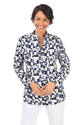 Neutral Cubes Cooling UPF50+ Mock Neck Top