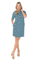Twisted Knots UPF50+ Collared Button-Down Dress