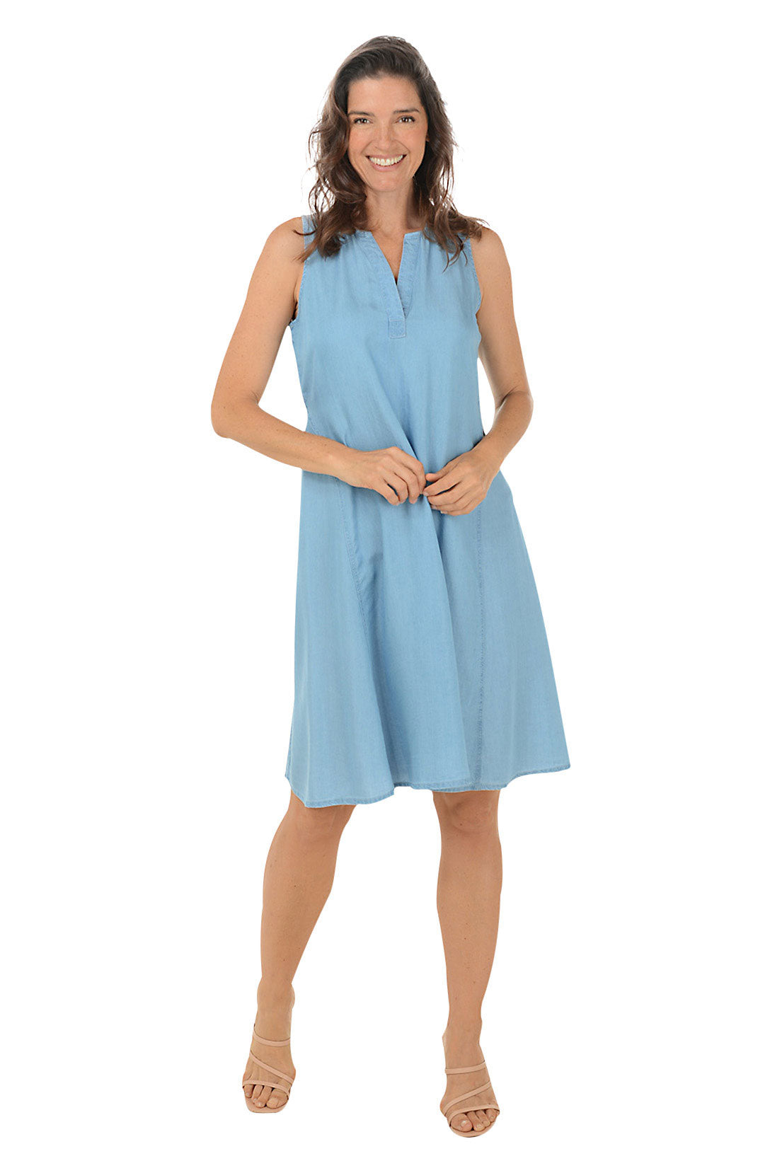 Arctic Denim Tencel Sleeveless Dress