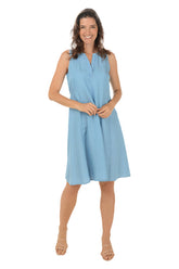 Arctic Denim Tencel Sleeveless Dress
