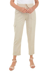 Linen Blend Cargo Pocket Pant