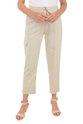 Linen Blend Cargo Pocket Pant