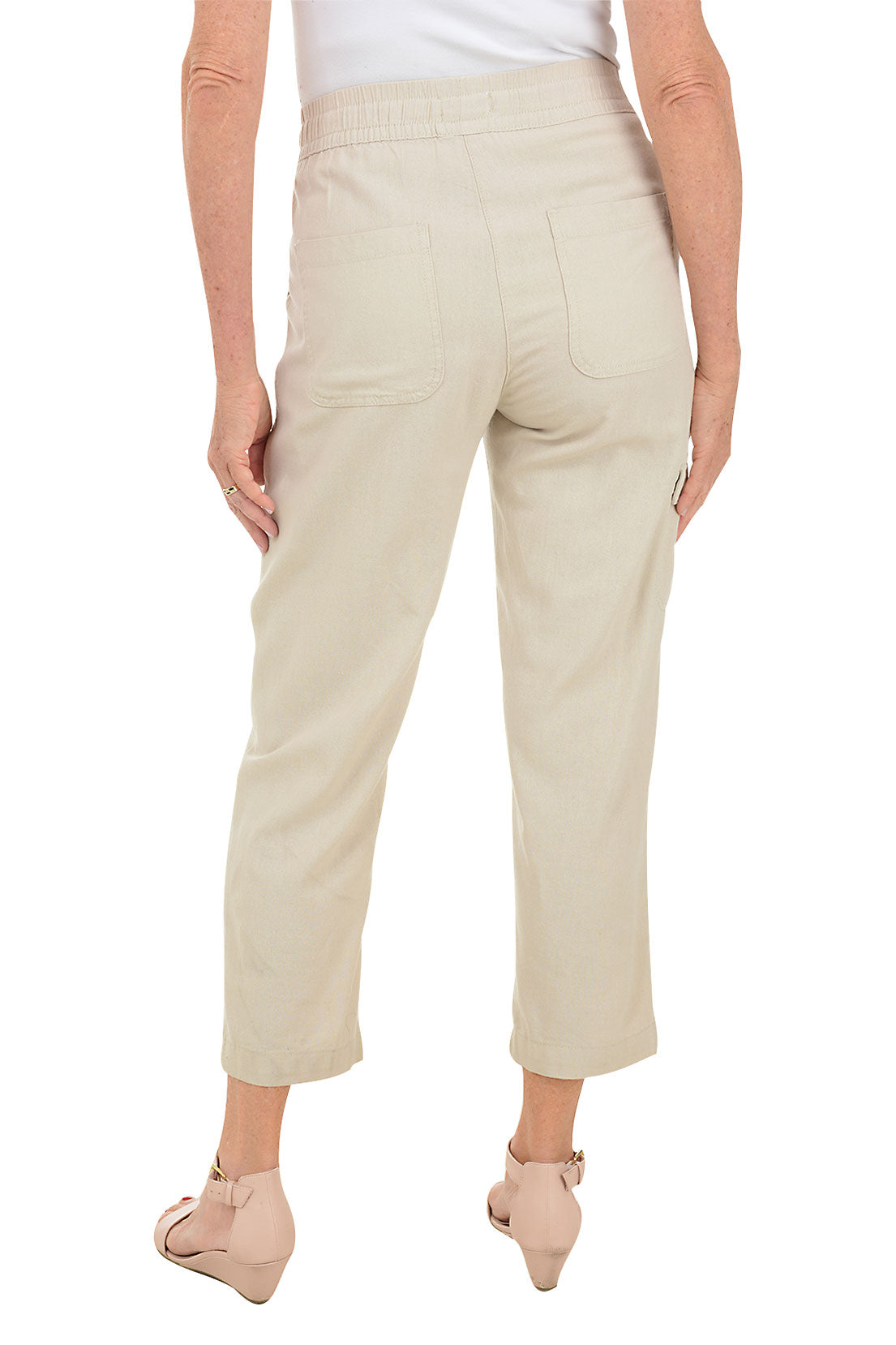 Linen Blend Cargo Pocket Pant