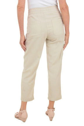 Linen Blend Cargo Pocket Pant