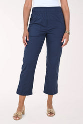Solid Madison Cotton Poplin Crop Pant