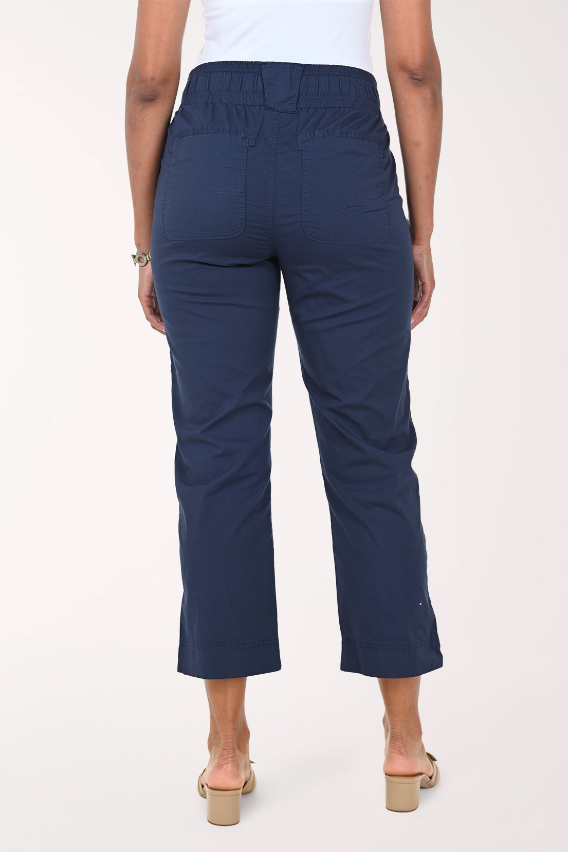Solid Madison Cotton Poplin Crop Pant