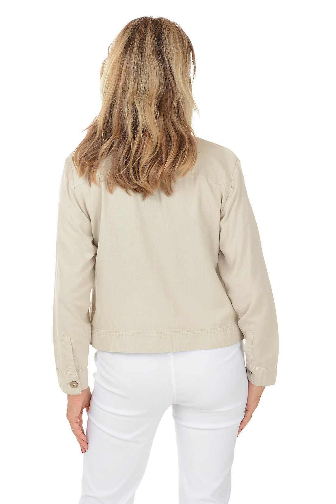 Button-Front Linen-Blend Jacket | Dash