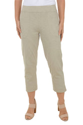 Pull-On Slub Knit Capri Pant