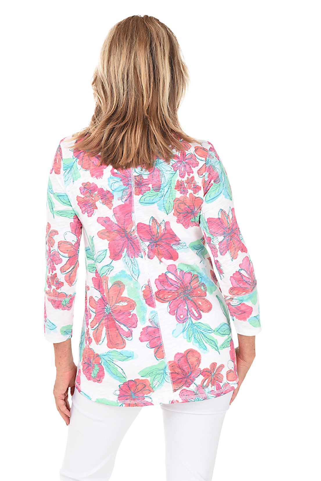 Pen And Ink Floral Tunic