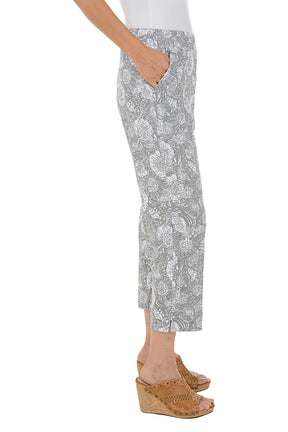 Batik Shell Pull-On Capri Pant