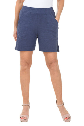 Pull-On Slub-Knit Short