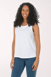 Solid 100% Cotton Crewneck Tank