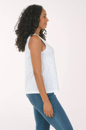 Solid 100% Cotton Crewneck Tank