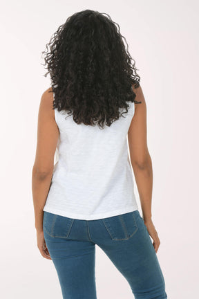 Solid 100% Cotton Crewneck Tank