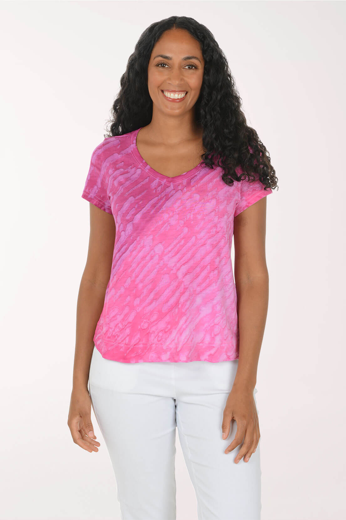 Mystic Dyed Cotton V-Neck Tee