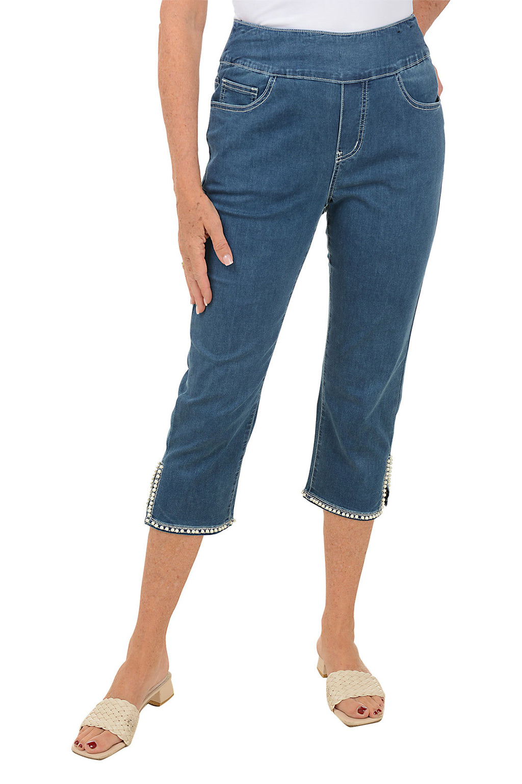 【mnem】Sarah Capri Denim Pants mnem(ムネム) - セラカプリデニムパンツ / Sarah Capri Denim