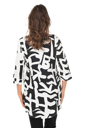 Silhouette High-Low Button-Front Shirt