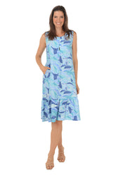 Whimsy Flutter Hem Sleeveless Dress