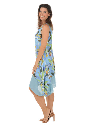 Garden Layered Shark Bite Sleeveless Dress