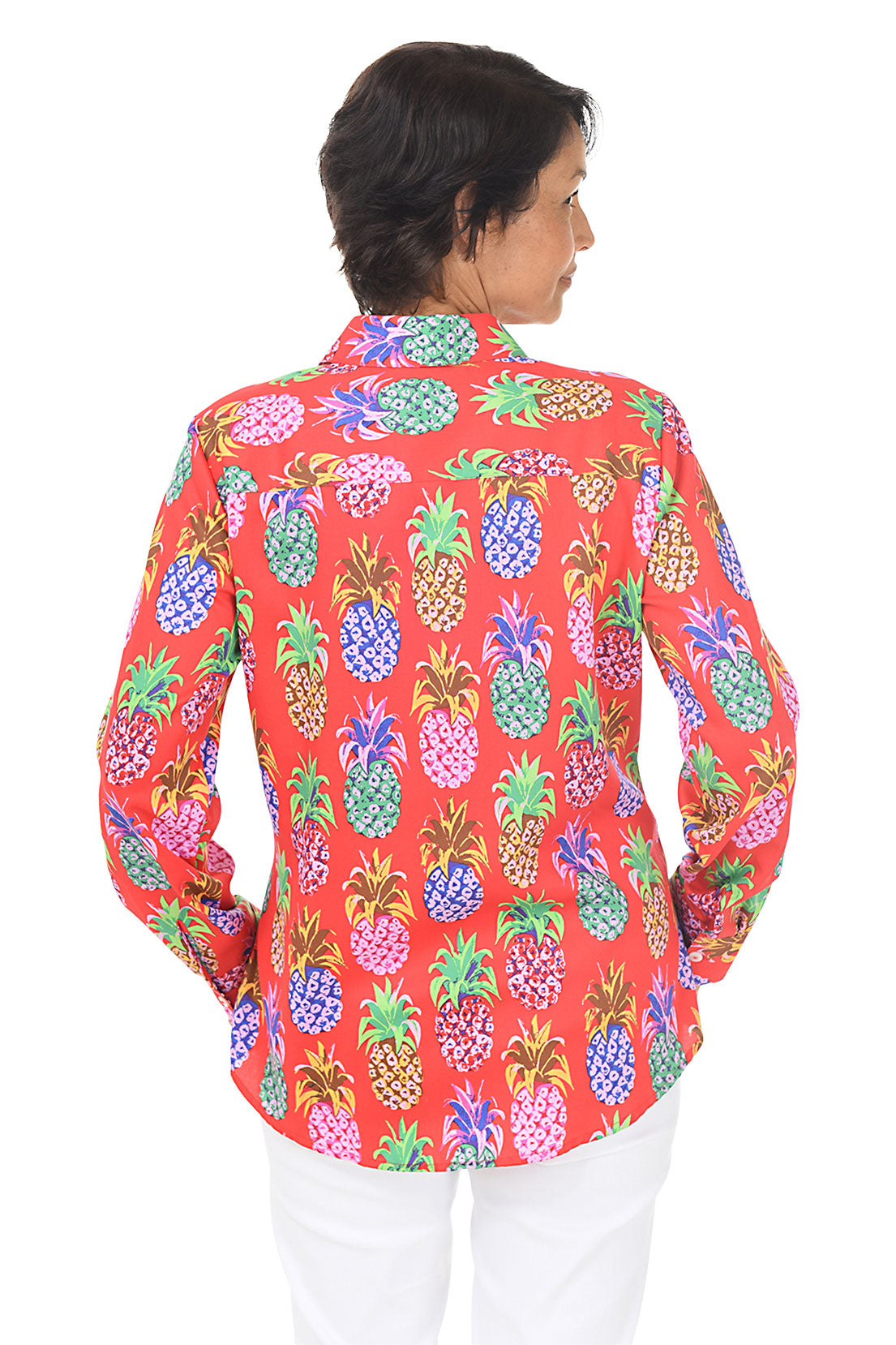 Zoey Pineapple Button-Front Shirt
