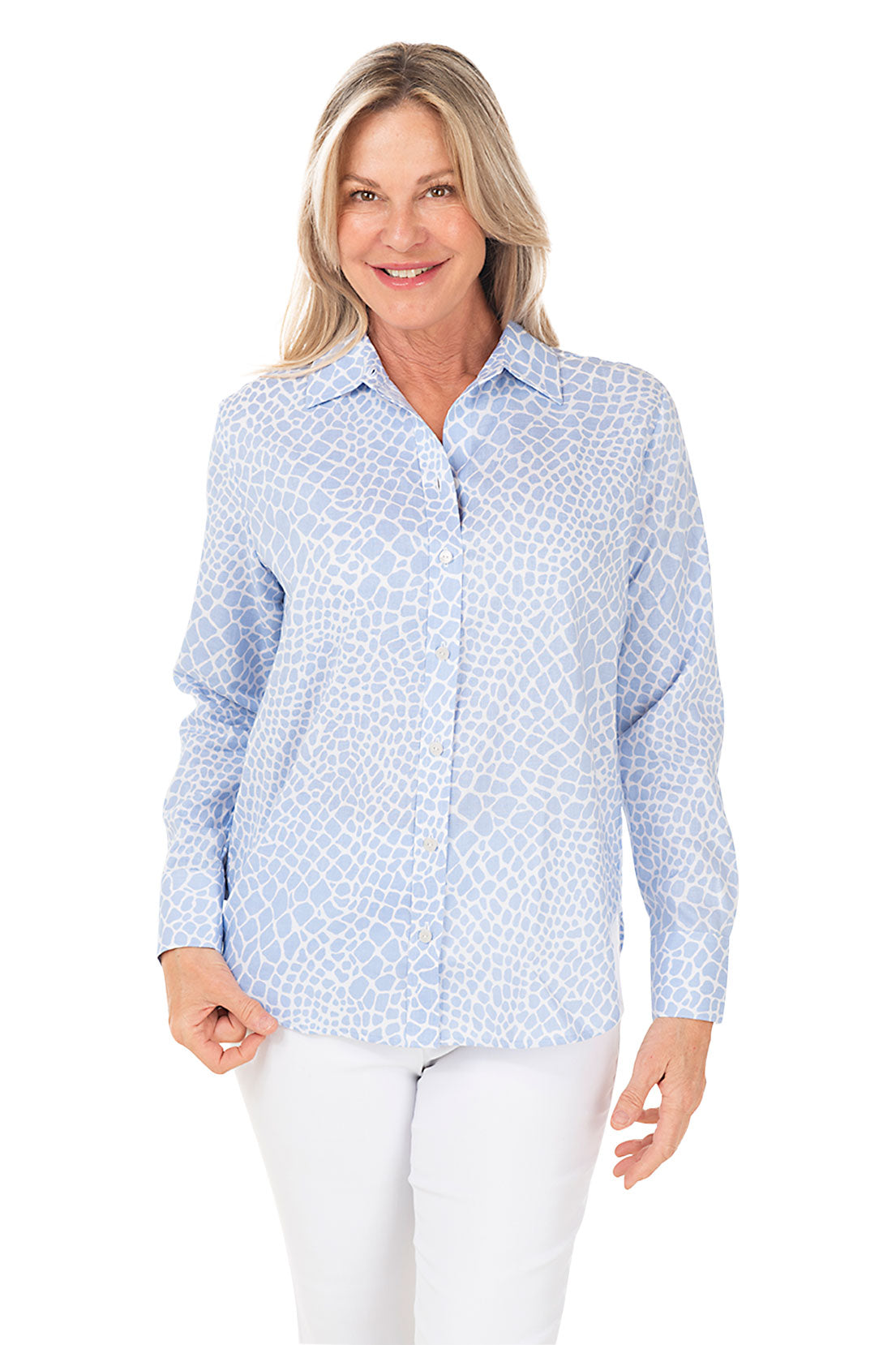 Meghan Spotted Linen-Blend Shirt