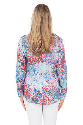 Meghan Speckled Linen-Blend Shirt