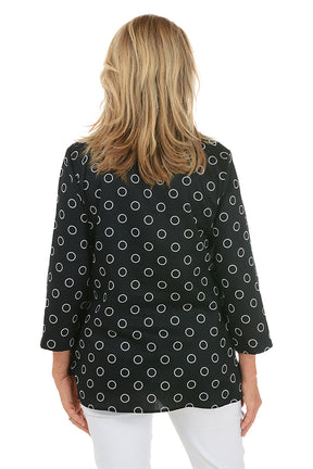 Black And White Bubbles Carolina Shirt Jacket