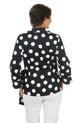 Polka Dots Salina Side-Tie Blouse