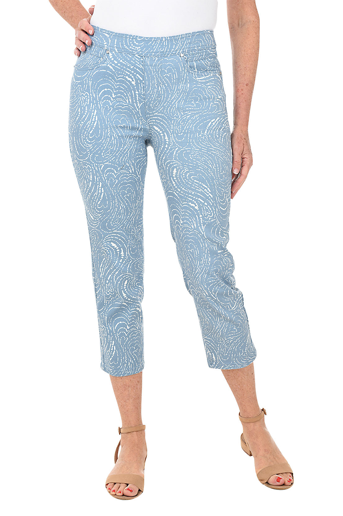 Trapped Hearts Denim Crop Pant