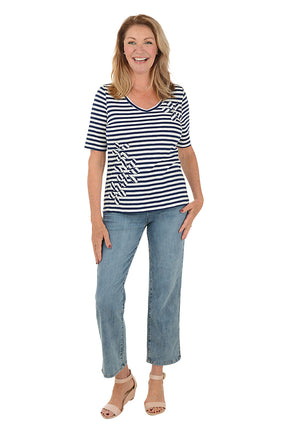 Pearl Straight Leg Denim Ankle Pant