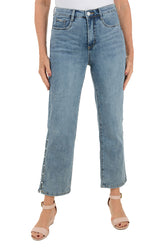 Pearl Straight Leg Denim Ankle Pant
