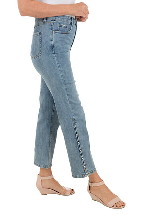 Pearl Straight Leg Denim Ankle Pant