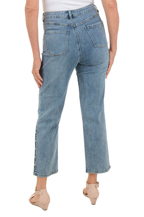 Pearl Straight Leg Denim Ankle Pant