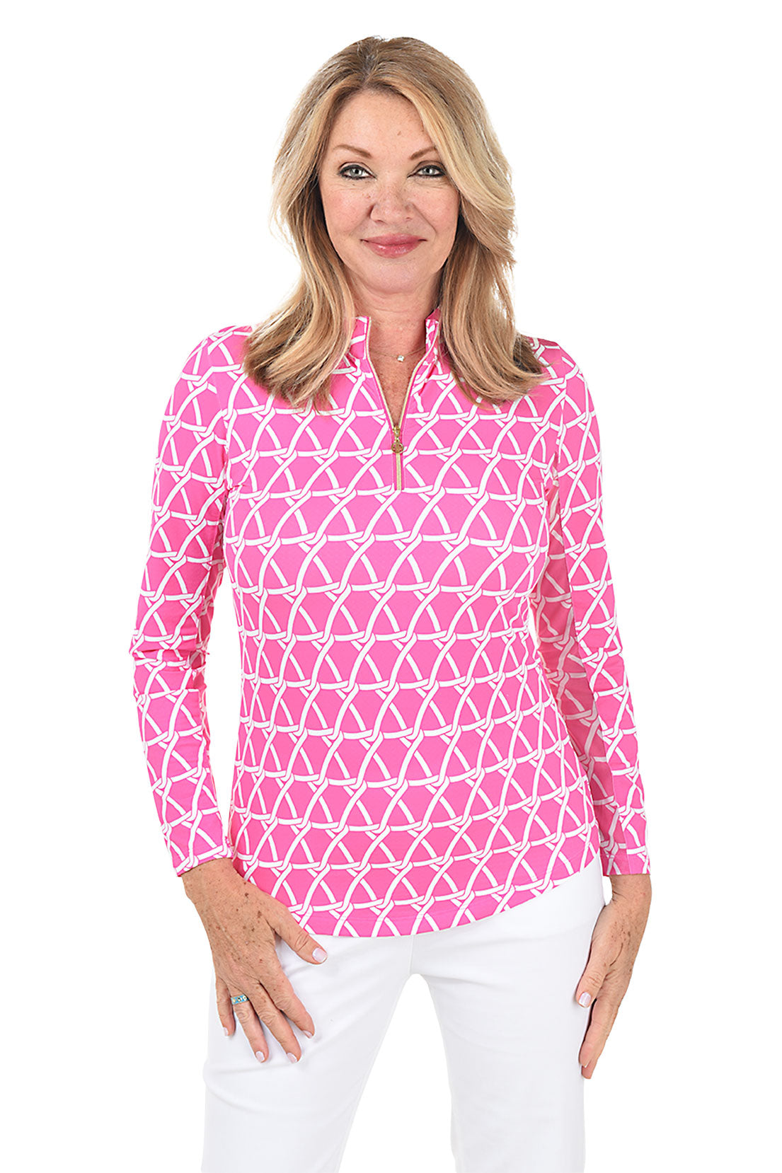 Pink Nautical UPF50+ Sun Shirt