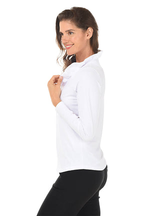 Solid Ruffle Collar UPF50+ Sun Shirt