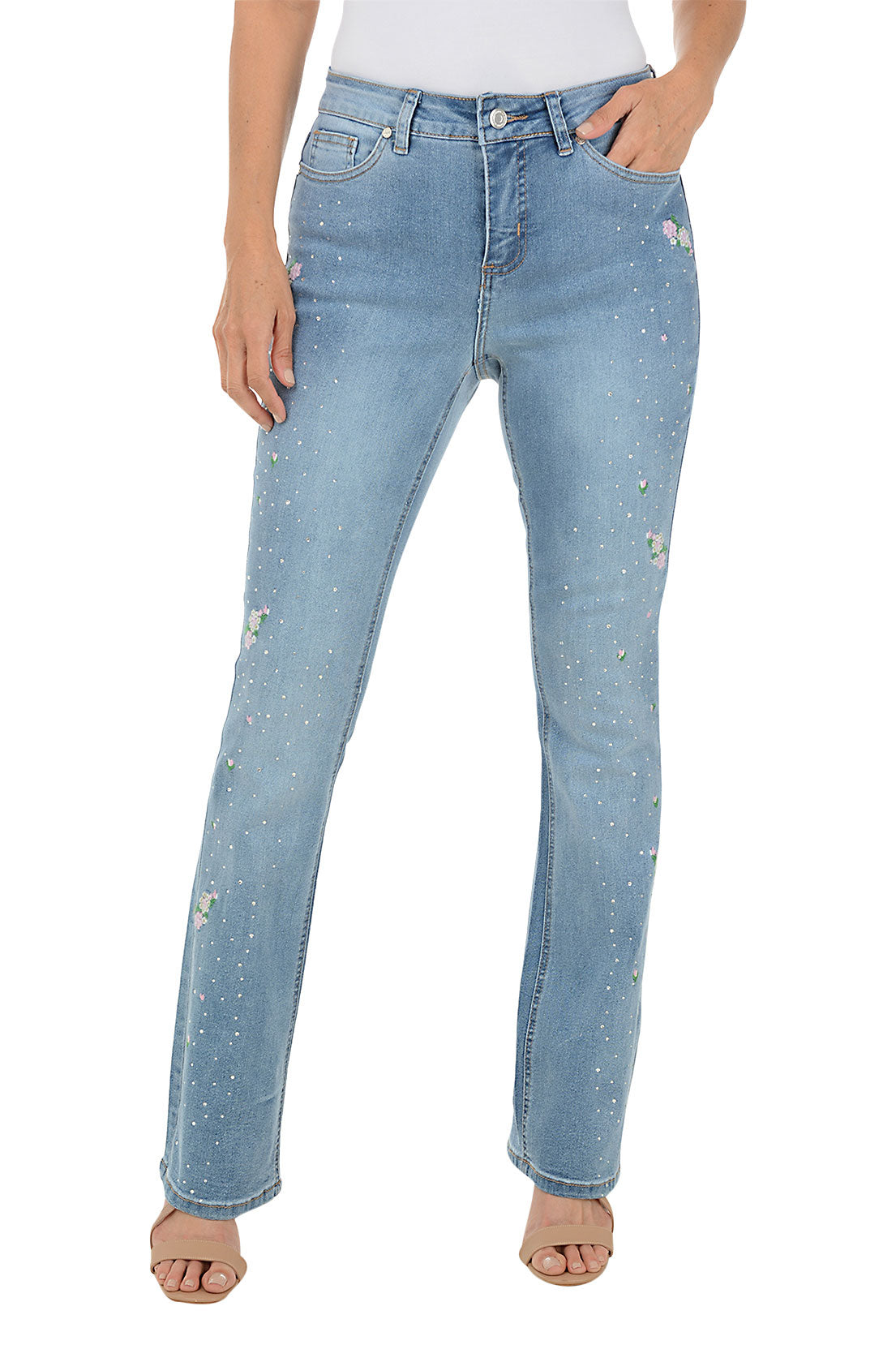 Flowerbuds Denim Bootcut Pant