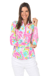 Pink Nantucket UPF50+ Golf or Tennis Sun Shirt | G Lifestyle