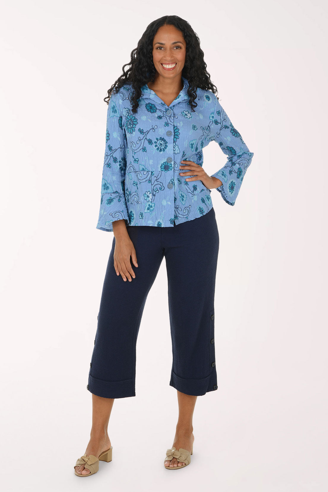 Monterey Cotton Wide Leg Crop Pant