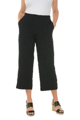 Checkered Gauze Pull-On Crop Pant