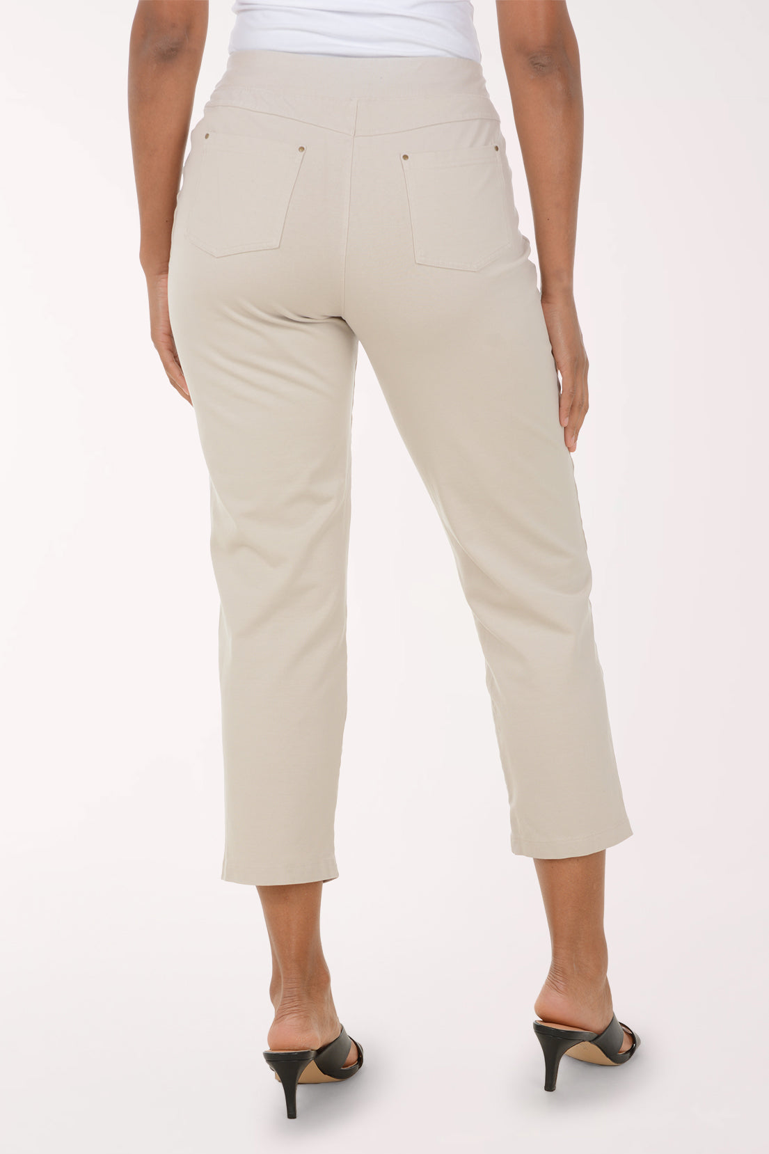 Stonewash Seamed Front Straight Leg Pant