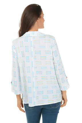 Inca Button-Front Crinkled Shirt