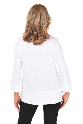 High-Low Cotton Knit Top