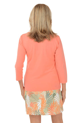 Petite Spring Forward Square Ring Neck Top
