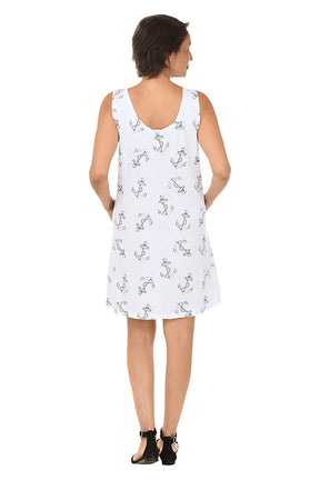 Nautical Anchors Tank Dress Cover-Up