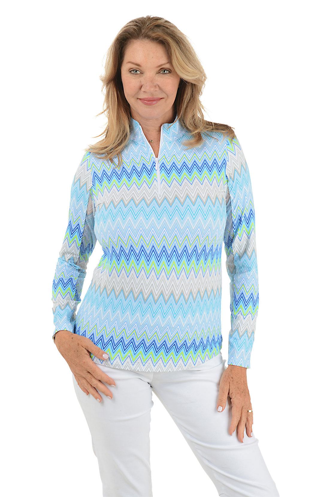Seafoam Susan Chevron UPF50+ Sun Shirt