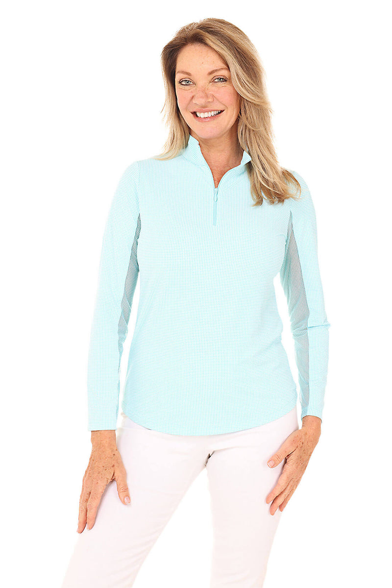 Mini Check UPF50+ Sun Shirt | IBKUL