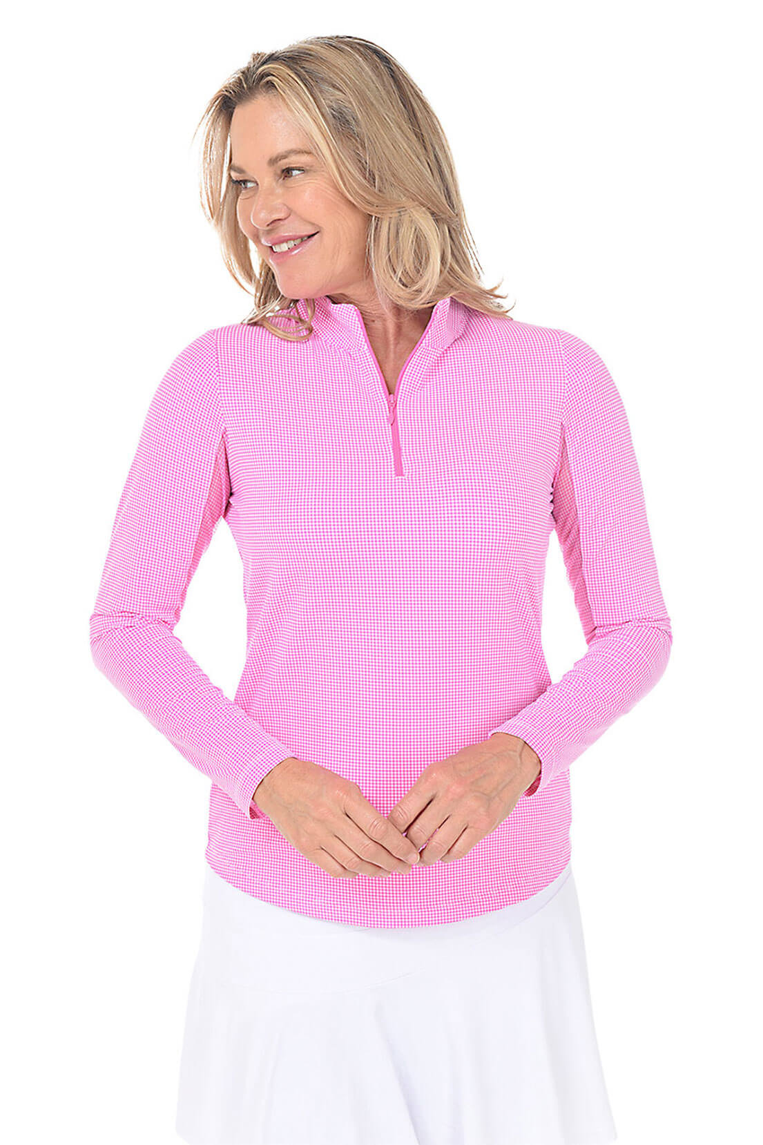 Mini Check UPF50+ Sun Shirt | IBKUL