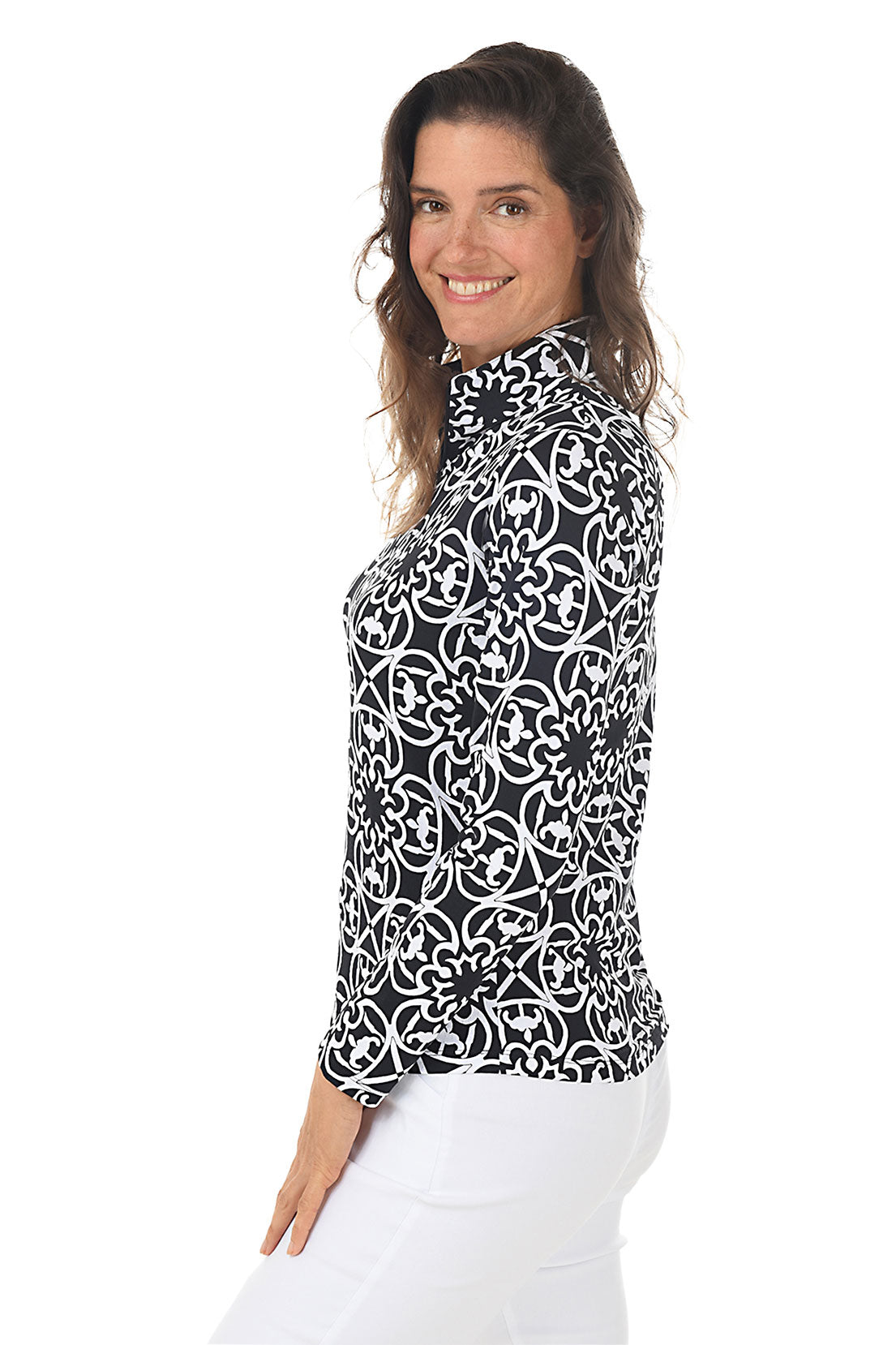 Talia Lattice UPF50+ Sun Shirt