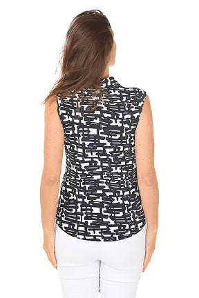 Juno Etched Sleeveless UPF50+ Polo Top