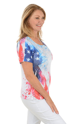 Stars And Stripes Sequined Tee